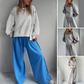 Women’s Casual Set - Spliced Top & Drawstring Pants