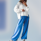 Women’s Casual Set - Spliced Top & Drawstring Pants