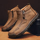 Men's Fashion Retro Zipper Detail Ankle Boots