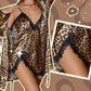 🍂Sexy Leopard Print Robe & Nightgown Set💕