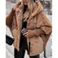 Women’s Oversized Hooded Patchwork Puffer Coat