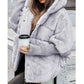 Women’s Oversized Hooded Patchwork Puffer Coat