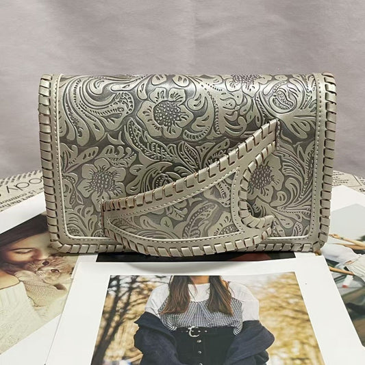 Vintage Elegant Embossed Clutch Handbag