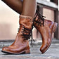 Women’s Vintage Side Lace-Up Boots