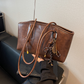 Women's Vintage PU Leather Shoulder Bag