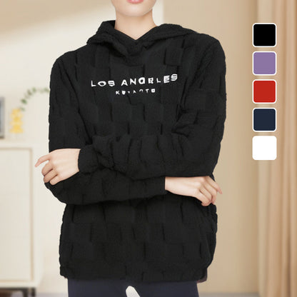 Thick Loose Furry Hooded Sweatshirt