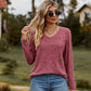 Women's V-Neck Long Sleeve Top