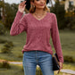 Women's V-Neck Long Sleeve Top