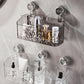 🛁✨Light Luxury Style Glacier Pattern Suction Cup Shelf
