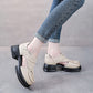 Women'S Thick Sole Hollow High Heeled Sandals With Velcro