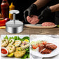 Manual meat press for hamburger patties