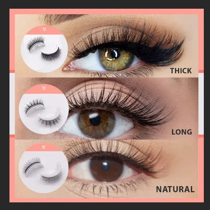 🔥BUY 2 GET 3 FREE -WATERPROOF ！SELF-ADHESIVE EYELASHES