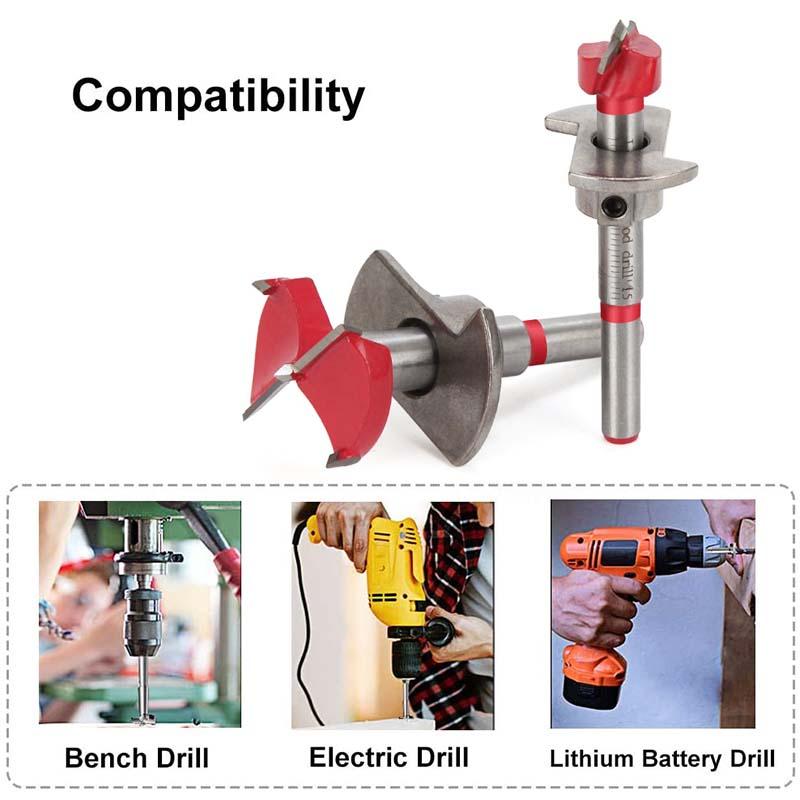 Positioning Woodworking Drill Bit Set-5