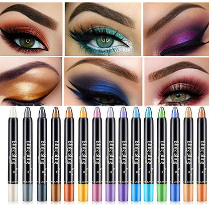 15 Color Highlighter Eyeshadow Pencil Waterproof Glitter Eye Shadow Eyeliner Pen