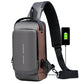 USB charging sport sling Anti-theft shoulder bag