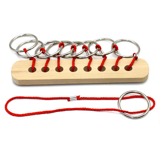 Nine-linked flexible cord-Soft rope puzzle