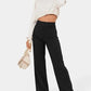 🔥High waist button with multiple pockets Casual straight leg trousers