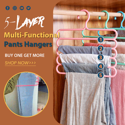 Multi-Functional 5-Layer Pants Hangers