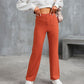 🔥High waist button with multiple pockets Casual straight leg trousers