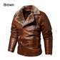[Winter Gift] Men's Winter Warm Faux Fleece Lined PU Leather Jacket