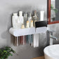 [Home Gift] Wall-Mounted No-Hole Punching Magnetic Mouthwash Cups Household Shelf