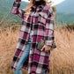 🔥HOT SALE🔥🎁[Best Gift For Her] Women's Plaid Print Long Sleeve Warm Tweed Coat