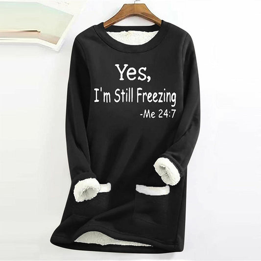 Perfect Gift-Cozy and Stylish Padded Warm Printed Long Sleeve Top