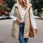 🔥Christmas sale 50% OFF🔥Great Gift! Women's Fall Reversible Vest Sleeveless Faux Fleece Jacket