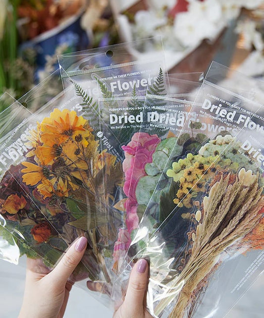 Big Size Dried Flowers Stickers Set