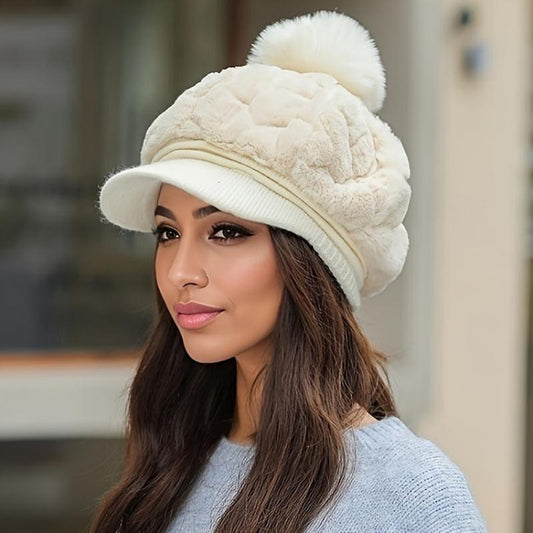 [Best Gift for Her] Women's Winter Fashion Warm Short Brim Hat