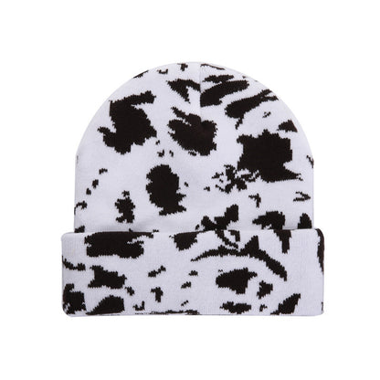 [Warm Gift] Unisex Cow Print & Leopard Print Knit Warm Hat