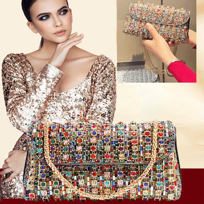 [Gift For Her] Women's Luxury Colorful Rhinestone Bag