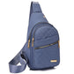 [Exquisite Gift] Multi-Pocket Lightweight Metal Zipper Chest Bag with Data Cable Hole