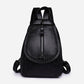 Women's Braided Clamshell Leather Backpack Convertible Crossbody Bag - Gift Choice